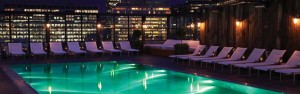Shoreditch House swimming pool outside bar cocktails