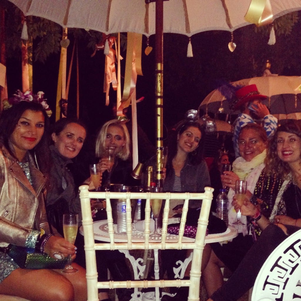 Wilderness Festival Lady Trekking Champagne bar