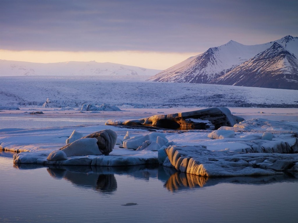 Iceland snow scene