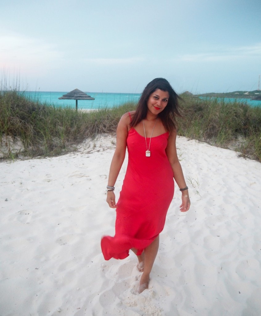 Lady Trekking in The Bahamas