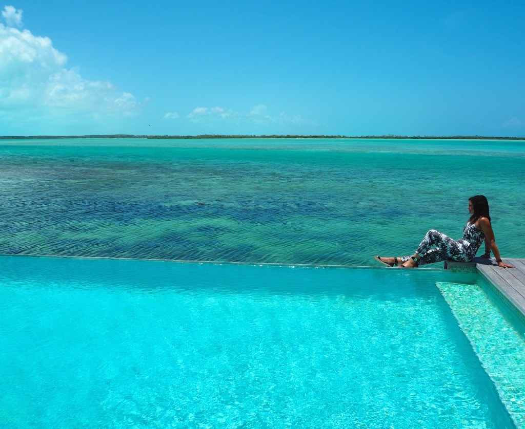 Lady Trekking in The Exumas