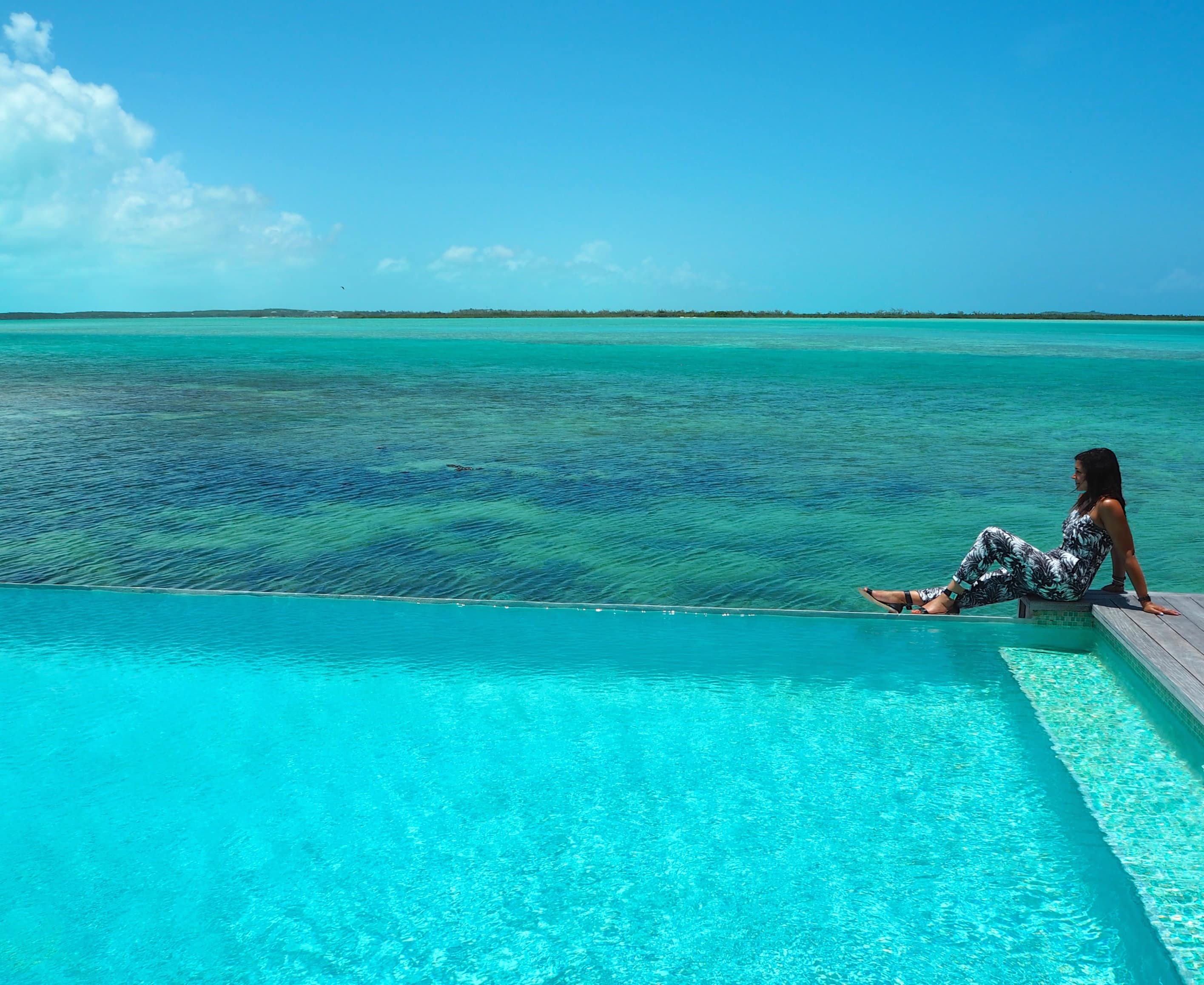Lady Trekking in The Exumas