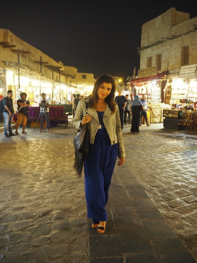 Lady Trekking in Doha