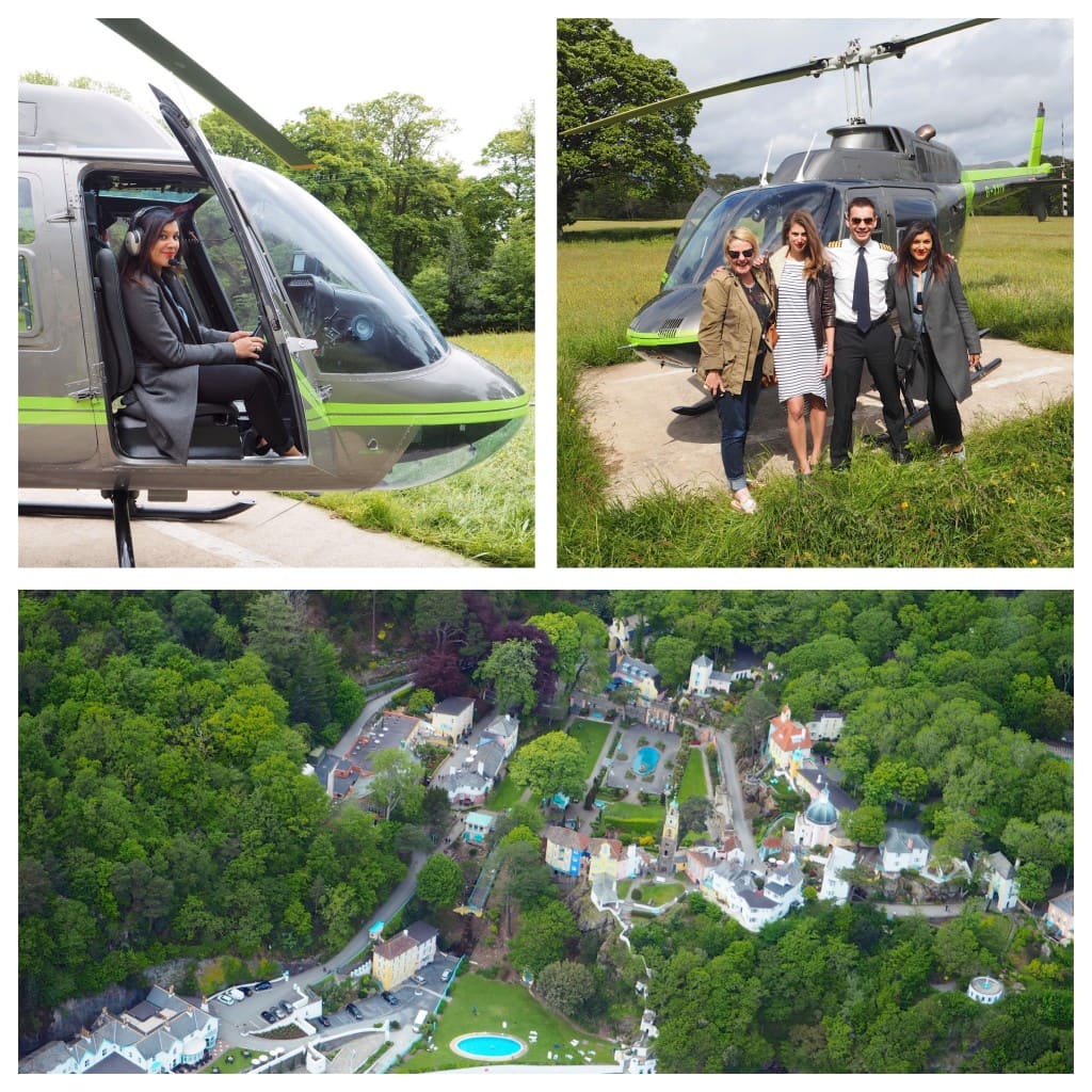 Portmeirion helicopter rides Lady Trekking