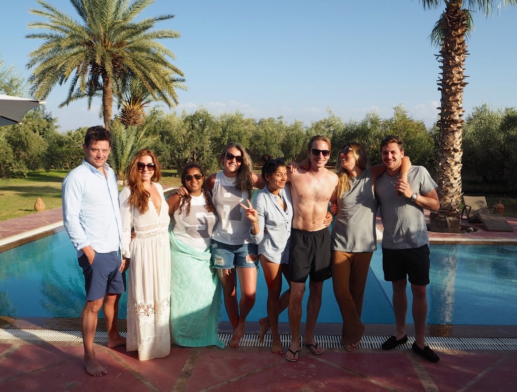 Lady Trekking and crew in marrakech
