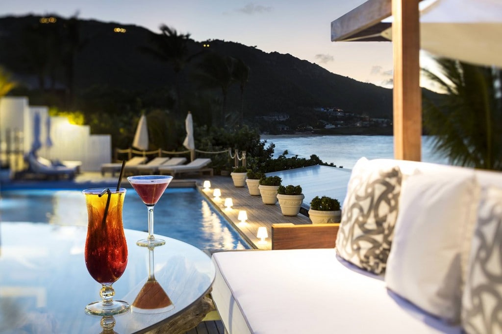 Cocktails at Cheval Blanc St Barths