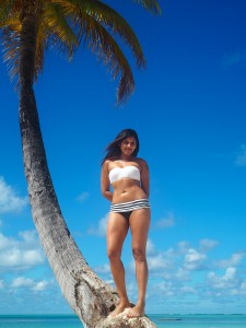 Lady Trekking Bonnie Rakhit Caribbean Jumby Bay
