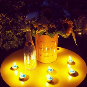 Lady Trekking Bonnie Rakhit garden party Veuve 2