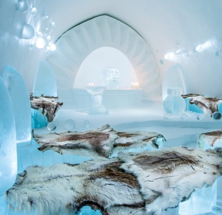 Church at The Ice Hotel Lady Trekking
