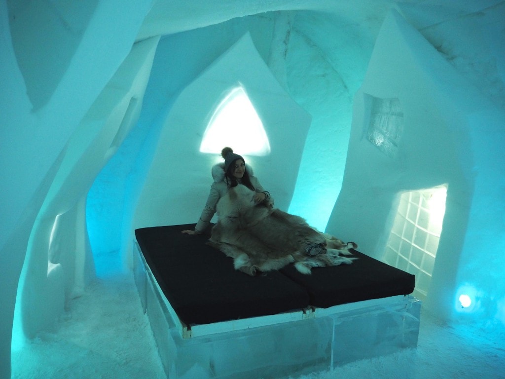 Bonnie Lady Trekking in an Ice room