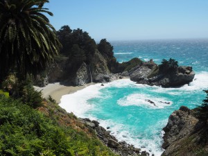 McWay Falls Big Sur Lady Trekking