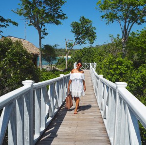 Lady Trekking Bonnie Beach Cafe