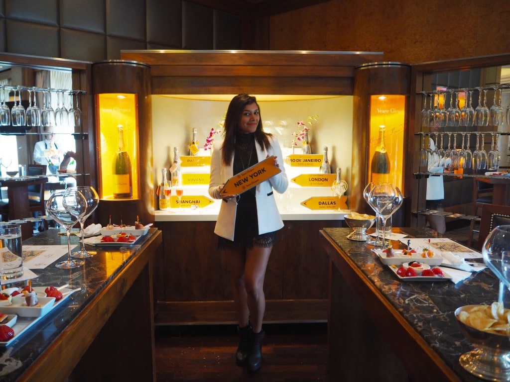Bonnie Rakhit Lady Trekking Veuve clicquot tasting