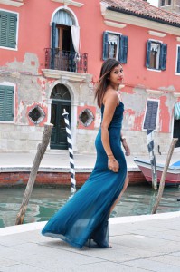 Venice Burano Lady Trekking Bonnie Italy