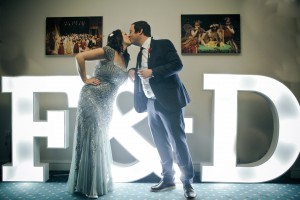 neon lights wedding