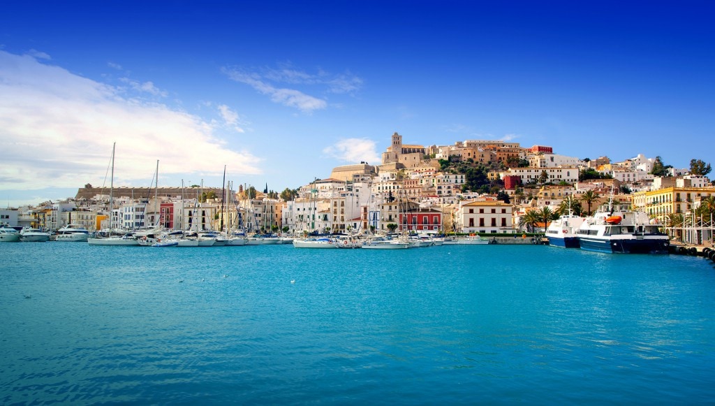 Ibiza old town from the sea