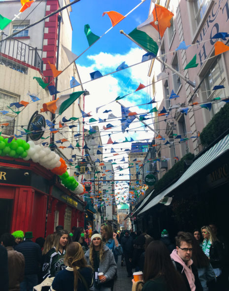 St. Patricks Day in Temple Bar Dublin